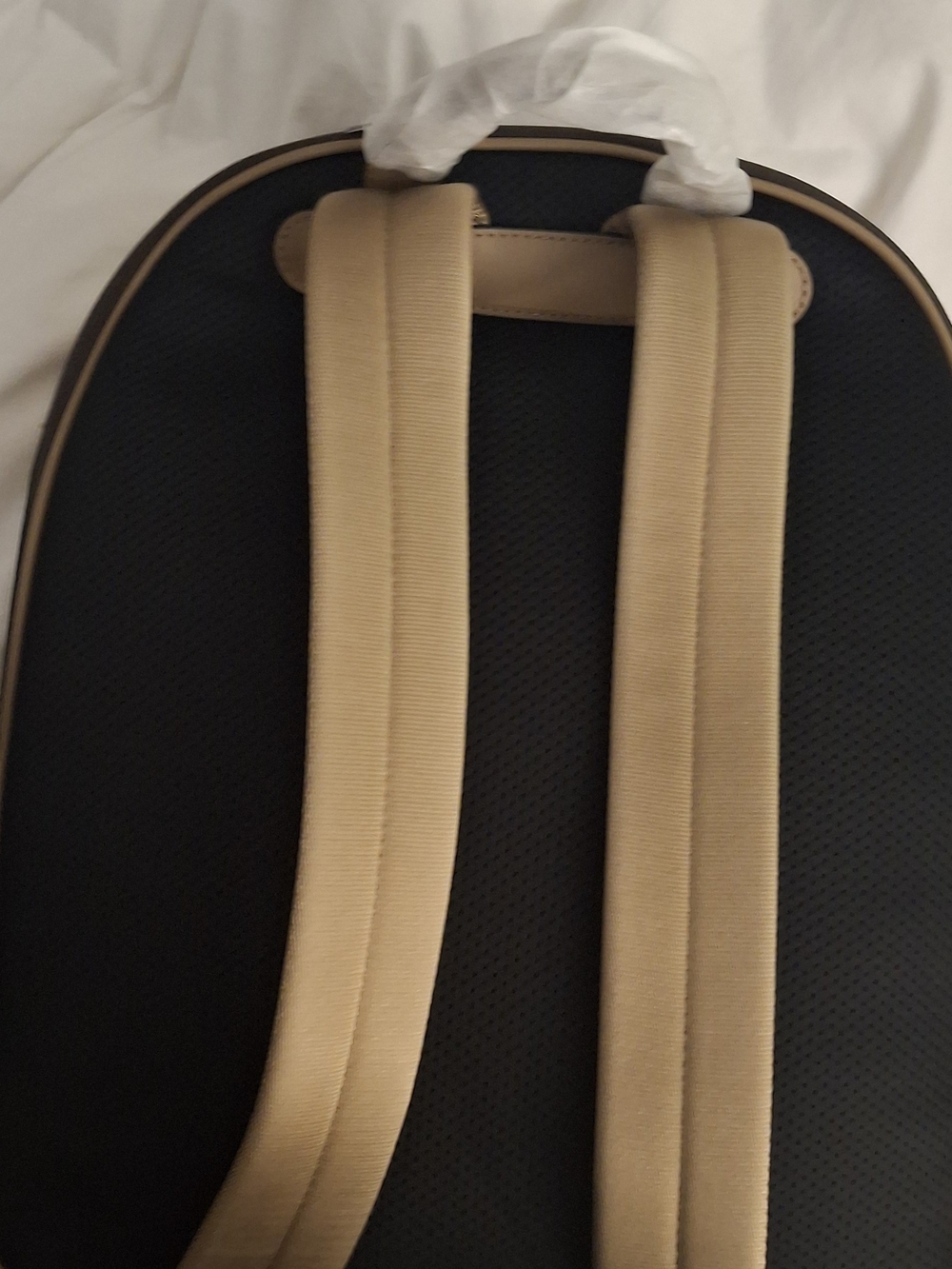Michael Kors Taupe Croc-Embossed Leather Backpack - Picture 3 of 7